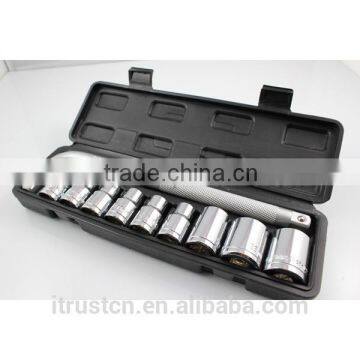 10PCS 1/2" Plastic box socket set 4010AABP GS KING TOOLS made in china