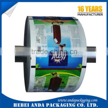 Custom Ice pop packaging popsicle wrapper packaging bag film/ popsicle packing bag in roll