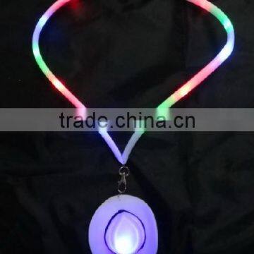 fashion light up necklace hat pvc necklace