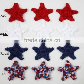 Wholesale 6cm Chiffon Star Shabby Flower,Chiffon Fabric Chic Flower