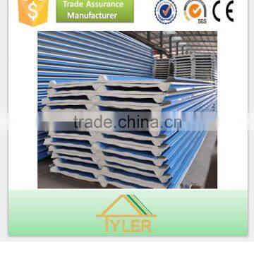 Superior quality Corrugated Color Metal Polyurethane / PU Sandwich Panel