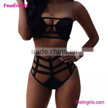 Fashion Bohemian Style High Waisted Bow Bikini Bathing Suit