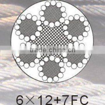 Galvanized Wire Rope 6*12+7FC