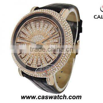 Luxury Czech diamond mens watches with japan movement and 3atm