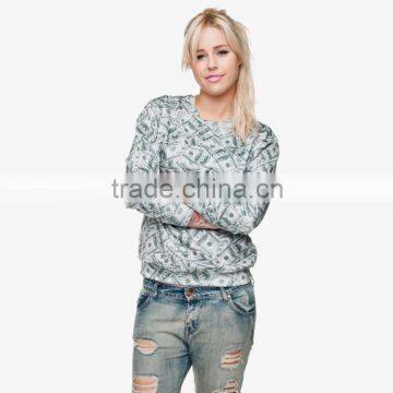 fashion usd money high quality 3d digital print fullprint crewneck sweatshirt spring autumn unisex custom oversized pullover