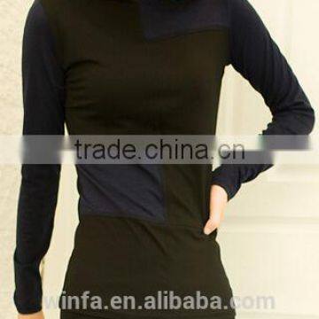 fashion design ladies long sleeve tops autumn long sleeve t shirt