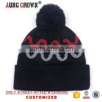 Custom 100% Acrylic Jacquard Beanie Wholesale photo-2