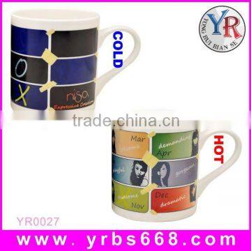 Hot new products for 2014 custom heat sensitive sublimation bone china cup shaped ceramic flowerpot