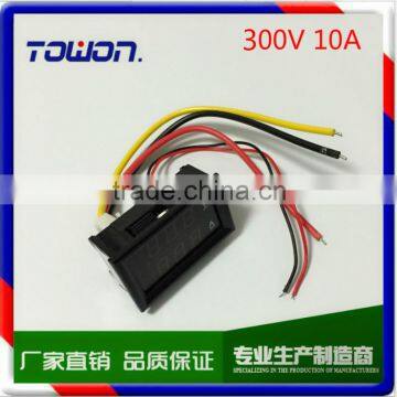 YB27VA Dual Display Meter Red Blue LED Car 0-300V/10A Motorcycle DC Amp Meter Volt Gauge Voltmeter Ampere 2-in-1 photo-4