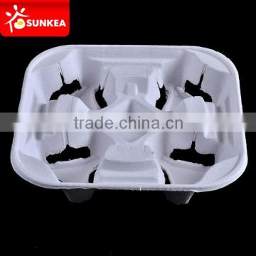 Wholesale Coffee Cup Carriers,4 Cup Pulp Board Trays in China