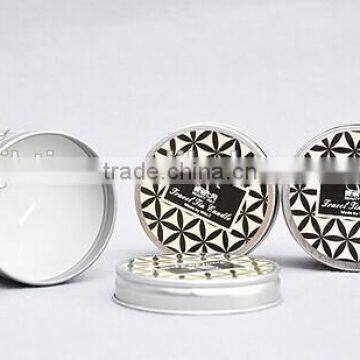 small metal wholesale candle tin box with lid/metal candle tin box/custom metal box