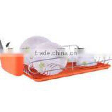 China LBY orange pvc dish rack with tray and cutlery holder