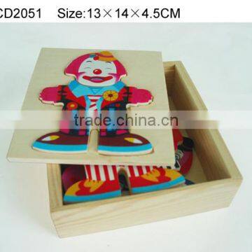 6s Jester Dress-up Wooden Puzzle in Box