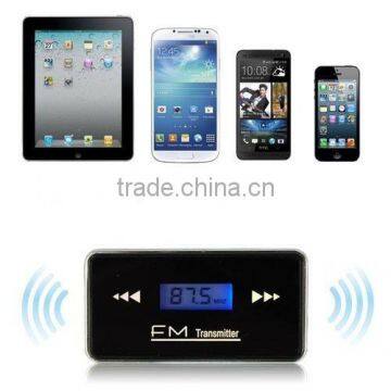 In-car Handsfree Wireless FM Transmitter for iPhone & 3.5mm Socket Audio Devices