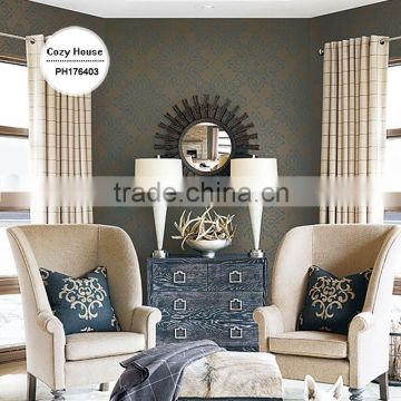 discount embossed non woven wallpaper, gravel classic damask wall mural for wall , fancy wall sticker pattern