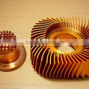 OEM/ODM anodized LED copper heat pipe heatsink