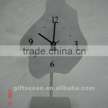 aluminum art metal desk clock,metal art crafts table clock