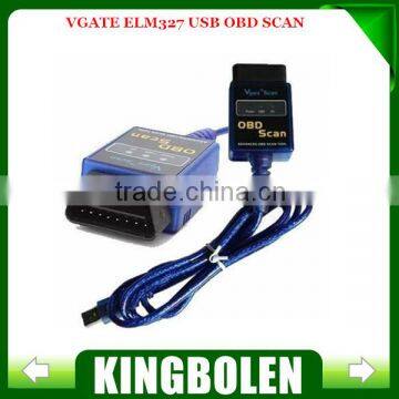 Factory Price 2014 Newly Vgate OBD SCAN USB ELM327 OBD2 / OBDII ELM 327 V2.1 Auto Diagnostic Scanner