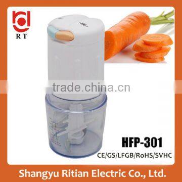 Plastic electric vegetable mincer for 200g of vegetable