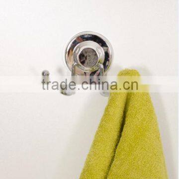 Factory Iron electroplating bathroom double hook with suction cup