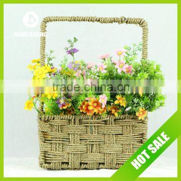 handmade wicker basket home decoration flower basket with hanging