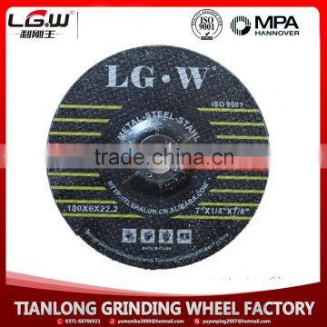 H544 180mm Black Resin Deoressed Center Grinding Wheel for Inox/metal photo-6