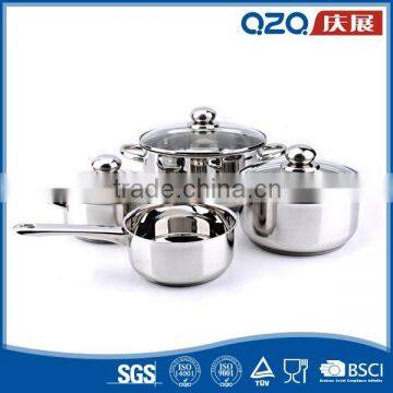 7pcs mirror polish european style stainless steel cookware sets kitchen
