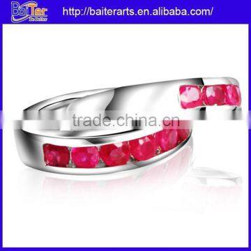 Best Seller ! Wholesale Fashion .925 Sterling Silver Red Real Ruby Earrings photo-3