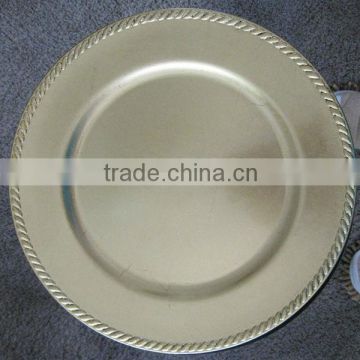 Decorative plastic silver under plates