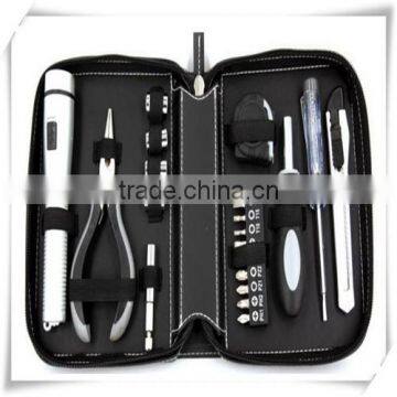 21PCS 2015 new Household hand electrical Tool Kit/mutifuctional tool set/business promotional tool kit in leather case HW04027