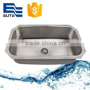 Stainless steel single bowl round corner kitchen sink made in Vietnam