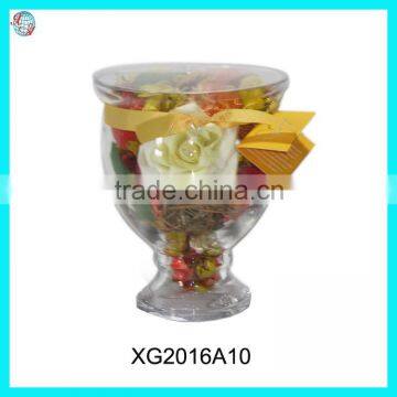 Scented Potpourri Flower In Glass Vase