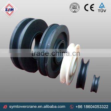 High mechanical strength pulley wheels for crane pulley and wire rope