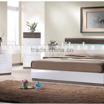modern furniture bed set high gloss
