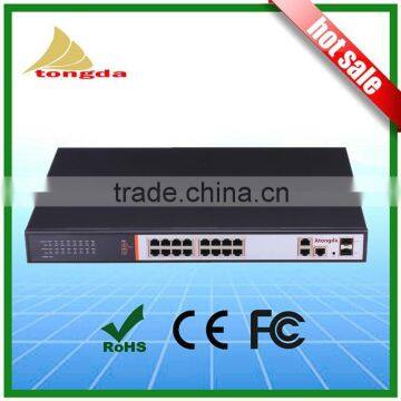 Managed 10/100/1000Mbps 24 port Fiber Switch 2 SFP combo PoE switch                        
                                                Quality Choice