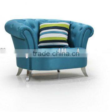 Modern fabric with buttons single sofa (LS-107A-B)