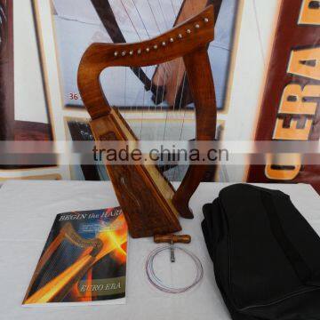 12 string irish harp , irish baby harp 12 strings with tuning key & bag & tutor book