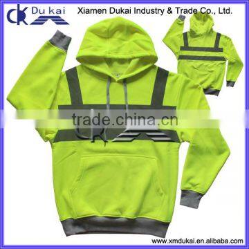 Men's safety working fluorescence fleece hoodies