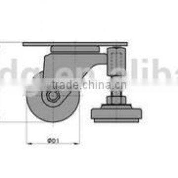 Heavy Duty SK6-Z6597P Adjustable Support Legs Caster Wheels photo-3