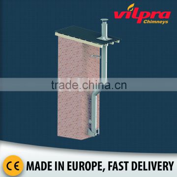 Double wall stainless steel chimney system for stove, fireplace