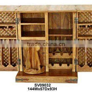 wooden bar furniture,counter,wine cabinet,hotel furniture,indian wooden furniture,sheesham wood furniture,mango wood furniture