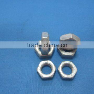 Electric galvanized white zinc hex nuts