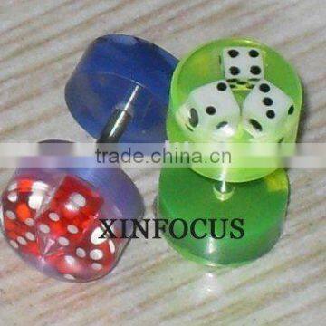 Hot Sale Acrylic UV Dice Ear Skin Driver