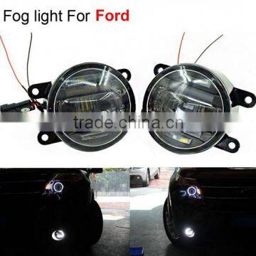 12V LED Car Angle Eyes Cree Light Front Fog Light For Ford Focus 2 3 Fiesta Fusion Mondeo 5 Ecosport Fog Lamp