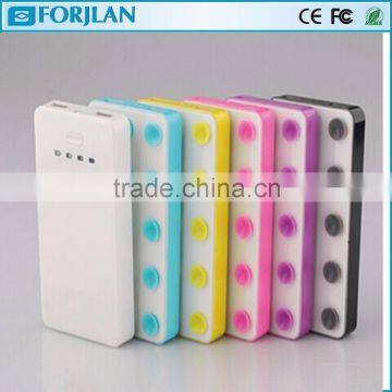 2015 most popular 5000mah flat power bank with suction cup for mobile