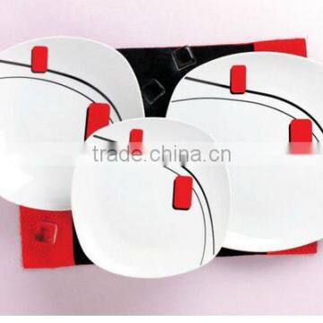 Square Dinner Set,good Porcelain Dinner Set,stackable Dinnerware Set