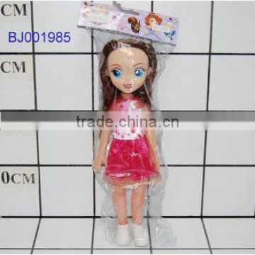 Cute fashion princess doll plastic musical little barbiee girl