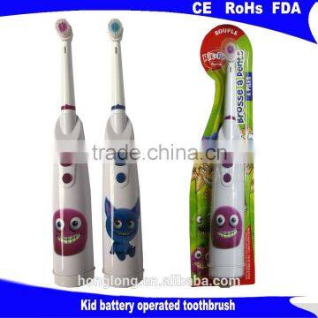 kid electric Toothbrush with 2xAA batteries cartoon toothbrush