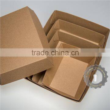 disposable take away kraft paper food packaging container