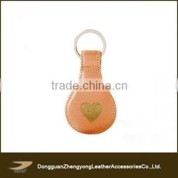 hot leather heart shape keychain, leather keychain with heart